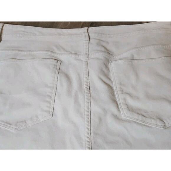 J Jill Pants Womens Size 14 Off White Cream Velvet Slim Leg Stretch Pants - Picture 6 of 7